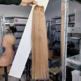 Hair weft 100g 8# 100% cuticle aligned Chinese virgin hair material