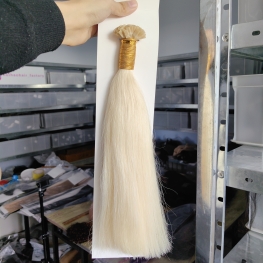 Flat tip 100g/100pcs blonde color 100% cuticle aligned Chinese virgin hair material