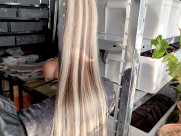 Hair weft 100g highlight color 100% cuticle aligned Chinese virgin hair material